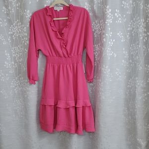 NWT!! Pink ruffle dress